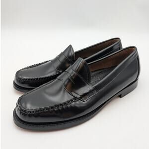 GH Bass Logan Weejuns Loafer Shoes Slip On Men's Black Size US10D EU43